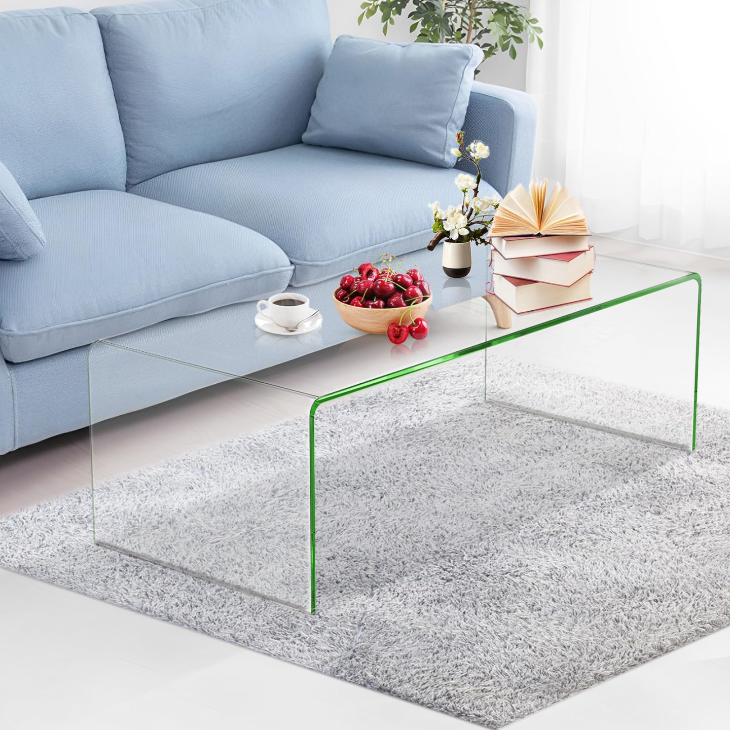 GIANTEX Couchtisch Glas, Glastisch Wohnzimmer, Wohnzimmertisch GIANTEX Couchtisch Glas, Glastisch Wohnzimmer, Wohnzimmertisch