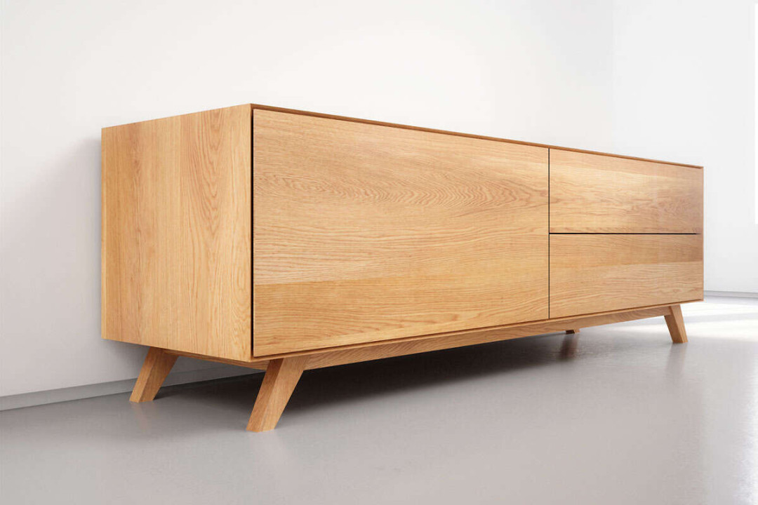 Lowboard Eiche massiv nach Maß Minimal [WOHNSEKTION]