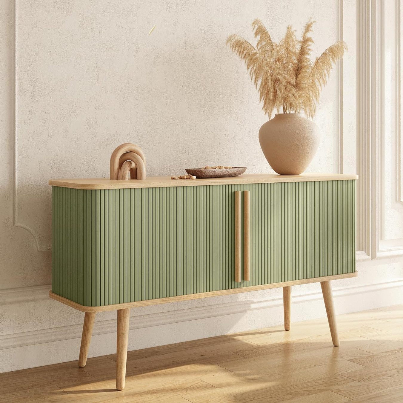 Wermo  cm Sideboard Wohnzimmer mit Grünen Türen und
